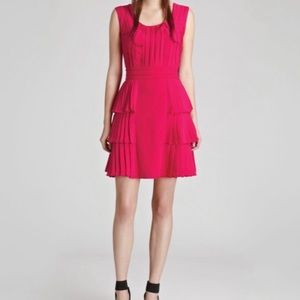 Reiss Faith hot pink pleated dress size 2 or XS